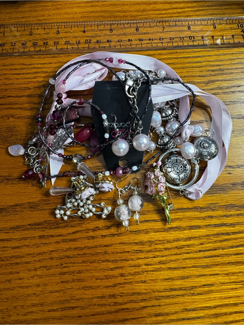 Lot of Pink Themed Vintage & Modern Jewelry